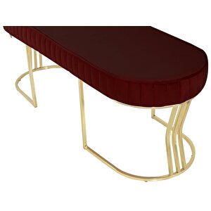 Viego Gold Striped Bench Puf