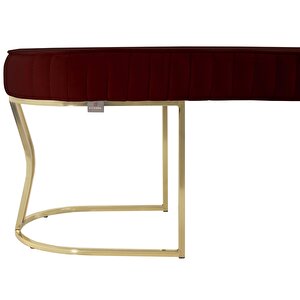 Viego Gold Striped Bench Puf