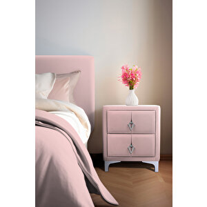 Harmony Silver Komodin, İki Çekmeceli Pembe