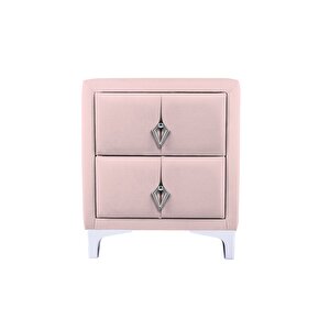 Harmony Silver Komodin, İki Çekmeceli Pembe