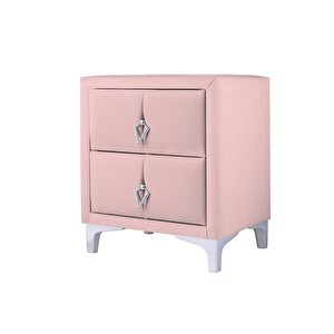 Harmony Silver Komodin, İki Çekmeceli Pembe