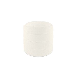 Diana Slim Line Luxury Puf, Silindir Beyaz