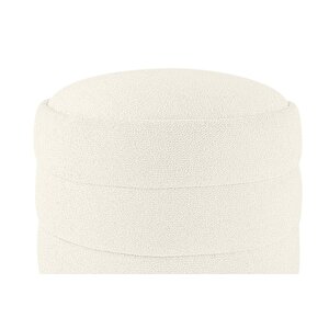 Diana Slim Line Luxury Puf, Silindir Beyaz