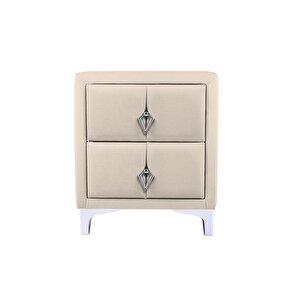 Harmony Silver Komodin, İki Çekmeceli Krem