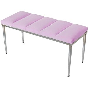 Vesta Silver Bench Puf Pembe