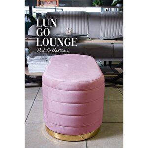 Lungo Long Line Gold Puf Pembe