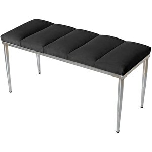 Vesta Silver Bench Puf Antrasit