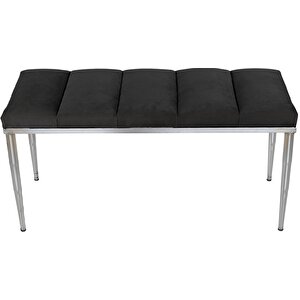 Vesta Silver Bench Puf Antrasit