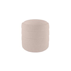 Diana Slim Line Luxury Puf, Silindir Krem
