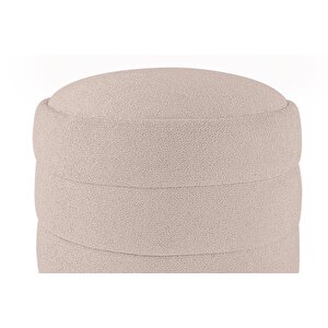 Diana Slim Line Luxury Puf, Silindir Krem