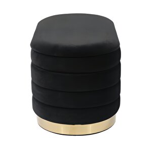 Lungo Long Line Gold Puf Siyah