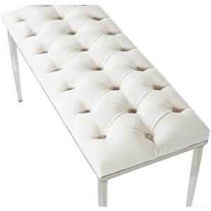 Bella Silver Bench Puf