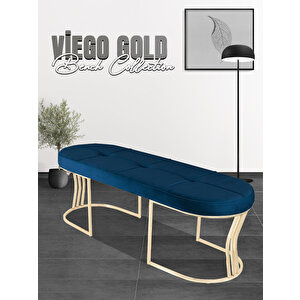 Viego Gold Exclusive Bench Puf Mavi