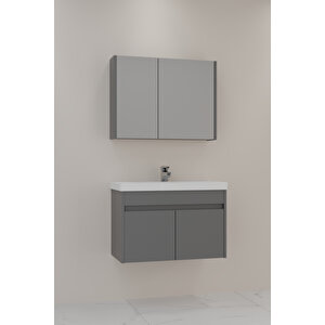 Bosna 80 Cm Banyo Dolabı Antrasit