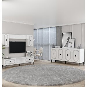Wenyct Konsol (kb150), Tv Üni̇tesi̇ 2 Li̇ Salon Takimi beyaz Beyaz