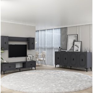 Wenyct Konsol (kb150), Tv Üni̇tesi̇ 2 Li̇ Salon Takimi antrasit Antrasit