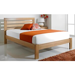 Eva İthal Çam Masif Ahşap Başlıklı Karyola 150x200