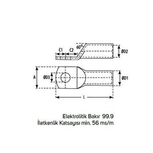 25’lik M8 Standart Skp Sıkmalı Kablo Pabucu ( 10 Adet )