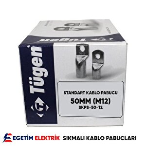 50’lik M12 Standart Skp Sıkmalı Kablo Pabucu ( 5 Adet )