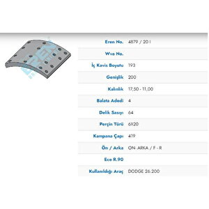 Dodge 26,200 Ön - Arka / 26,235 Hino Arka