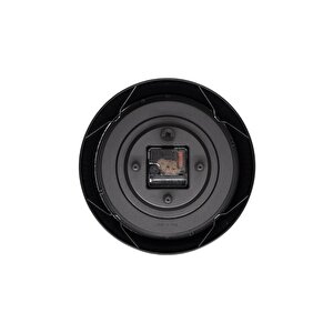 New-max Premium Serisi Retro Tasarım Metal Kadranlı Bombeli Cam Özellikli 25 Cm Ev Ve Ofis Saati Siyah