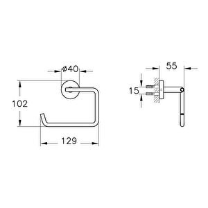 Vitra Base 200 Kapaksız Tuvalet Kağıtlığı A44103