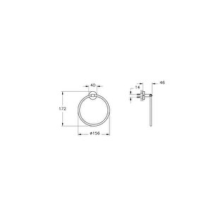 Vitra Havluluk, Base 200, Halka, A44101