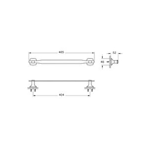 Vitra Havluluk, Base 400, Uzun, Mat Siyah, A4411936