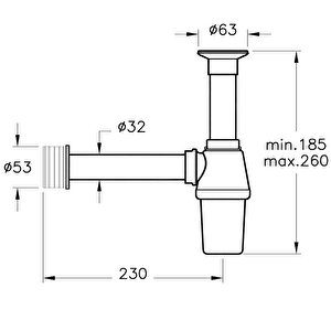 Plastik Lavabo Sifonu Seti A45109