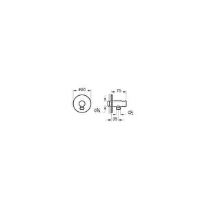 Vitra El Duşu Çıkışı, Origin, Ankastre, Fırçalı Nikel, A4262534