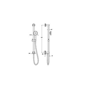 Vitra Origin Classic 1f Sürgülü El Duşu Takımı, Soft Bakır, A4579629