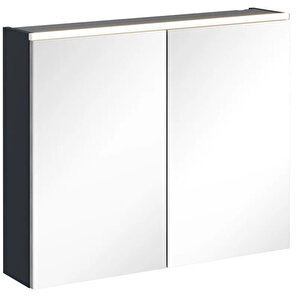 Vitra Core Dolaplı Üstten Aydınlatmalı Ayna, 80 Cm, Mat Lacivert, 67615