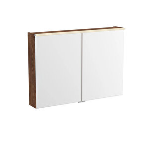 Vitra Metropole Edge Dolaplı Ayna, 100 Cm, Ceviz 67166