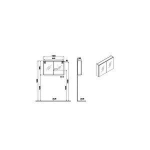 Vitra Core Dolaplı Ayna Üstten Aydınlatmalı, 100 Cm, Parlak Beyaz 67621