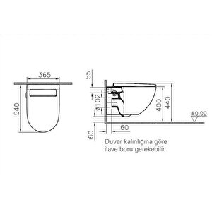 Vitra Asma Klozet, Sento, 54 Cm (temassız Entegre Taharet Musluklu-temassız Klozet Kapağı Dahil) 4948b403-6262