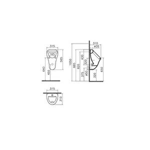 Vitra Pisuvar, Arkitekt (üstten Girişli) 6202l003-0198