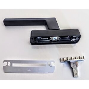 Si-aubi Eksenel Alüminyum Pencere Kolu  Siyah (ral 9005) (si̇-line Lm) Siyah