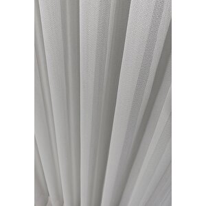 Velara Tül Perde – Modern Salon, Beyaz, Ultra Dökümlü 1x3 Sık Pile