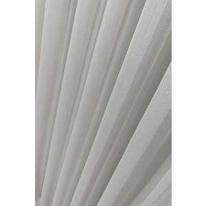 Velara Tül Perde – Modern Salon, Beyaz, Ultra Dökümlü 1x3 Sık Pile 260x180 cm