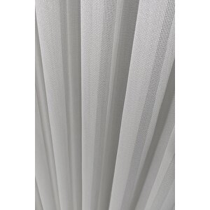 Velara Tül Perde – Modern Salon, Beyaz, Ultra Dökümlü 1x3 Sık Pile 160x180 cm