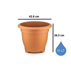 So-vhs7 Dekoratif Vaha Saksı İç Ve Dış Mekan 31 Litre No 7 Kiremit