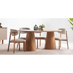 Nivara Bohem Ahşap Yemek Masası 90x180 Natural