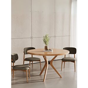 Haven Pergel İskandinav Doğal Ahşap Mutfak Masası 100x100 Natural
