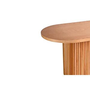 Orion Oval Natural Ahşap Bohem Masa 80x130