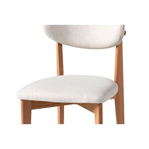 Ares İskandinav Natural Ahşap Masa Sandalye Takımı 100x100