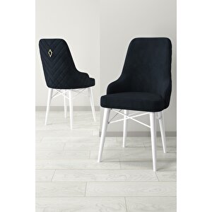 Mazaka Beyaz 80x132 Açılabilir Mdf Masa Yemek Odası Takımı, Mutfak Takımı 4 Adet Sandalye Antrasit