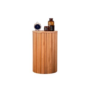Havvana Bohem Natural Ahşap Yan Sehpa Natural