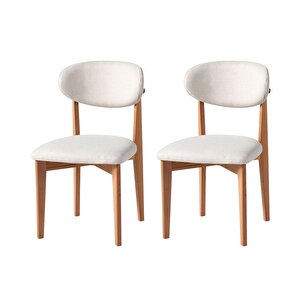 Boho İskandinav Natural Ahşap Masa Sandalye Takımı 90x90 Ceviz