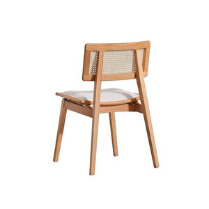 Mena İskandinav Natural Ahşap Masa Sandalye Takımı 90x130