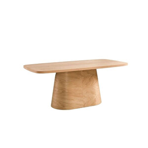 Barocco İtalyan Still Oval Ahşap Yemek Masası 100x200 Natural